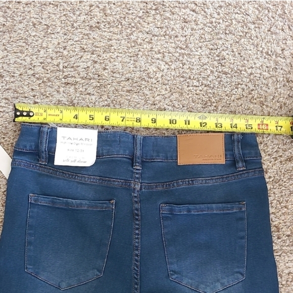 Tahari High Rise Women's Jeans - Dark Blue - Picture 9 of 11